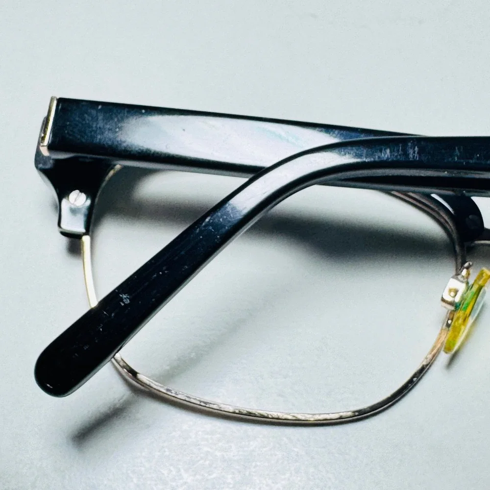 Christian Siriano CV Alyssa Black Silver Browline Eyeglass Frames 54-18-140 BLK